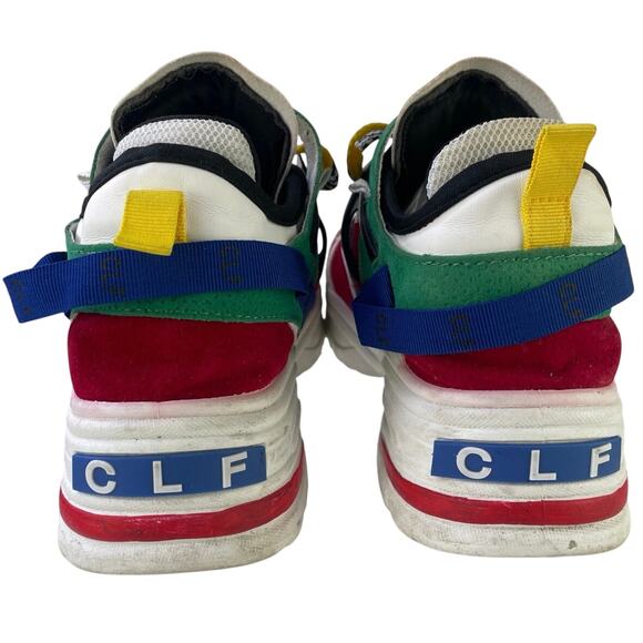 CLF Chilifeng Multi Primary Color Funky Suede Streetwear Sneaker Multi Laces S39 - Picture 4 of 14